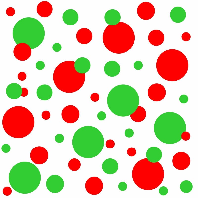 Easma Polka Dots Wall Decal Christmas Wall Decals Lime Green Red Vinyl Stickers Dots Decals Living Room Art Murals Xmas Home Decoration Indoor Rainbow Christmas Circle Stickers Peel and Stick Decal - Image 1